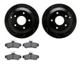 thumbnail image 1 of Dynamic Friction Company Rear Brake Rotors-Drilled and Slotted-Black with 5000 Advanced Brake Pads 8502-52003, 1 of 3