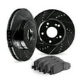 thumbnail image 1 of Dynamic Friction Company Rear Brake Rotors Drilled and Slotted Black with 5000 Advanced Brake Pads - 8502-73426, 1 of 3