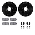 thumbnail image 1 of Dynamic Friction Company Rear Brake Rotors-Drilled and Slotted-Black with 5000 Advanced Brake Pads includes Hardware 8512-03002, 1 of 3