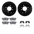 thumbnail image 1 of Dynamic Friction Company Rear Brake Rotors-Drilled and Slotted-Black with 5000 Advanced Brake Pads includes Hardware 8512-03012, 1 of 3
