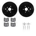 thumbnail image 1 of Dynamic Friction Company Rear Brake Rotors-Drilled and Slotted-Black with 5000 Advanced Brake Pads includes Hardware 8512-13027, 1 of 3