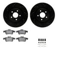 thumbnail image 1 of Dynamic Friction Company Rear Brake Rotors-Drilled and Slotted-Black with 5000 Advanced Brake Pads includes Hardware 8512-20024, 1 of 3