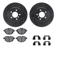 thumbnail image 1 of Dynamic Friction Company Rear Brake Rotors-Drilled and Slotted-Black with 5000 Advanced Brake Pads includes Hardware 8512-31116, 1 of 3