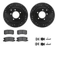 thumbnail image 1 of Dynamic Friction Company Rear Brake Rotors-Drilled and Slotted-Black with 5000 Advanced Brake Pads includes Hardware 8512-39027, 1 of 3