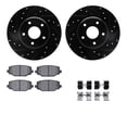 thumbnail image 1 of Dynamic Friction Company Rear Brake Rotors-Drilled and Slotted-Black with 5000 Advanced Brake Pads includes Hardware 8512-40094, 1 of 3