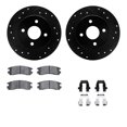 thumbnail image 1 of Dynamic Friction Company Rear Brake Rotors-Drilled and Slotted-Black with 5000 Advanced Brake Pads includes Hardware 8512-53010, 1 of 3