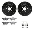 thumbnail image 1 of Dynamic Friction Company Rear Brake Rotors-Drilled and Slotted-Black with 5000 Advanced Brake Pads includes Hardware 8512-54075, 1 of 3