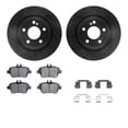 thumbnail image 1 of Dynamic Friction Company Rear Brake Rotors-Drilled and Slotted-Black with 5000 Advanced Brake Pads includes Hardware 8512-63080, 1 of 3