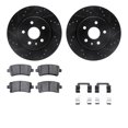 thumbnail image 1 of Dynamic Friction Company Rear Brake Rotors-Drilled and Slotted-Black with 5000 Advanced Brake Pads includes Hardware 8512-65024, 1 of 3