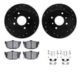 thumbnail image 1 of Dynamic Friction Company Rear Brake Rotors-Drilled and Slotted-Black with 5000 Advanced Brake Pads includes Hardware 8512-67037, 1 of 3