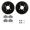 thumbnail image 1 of Dynamic Friction Company Rear Brake Rotors-Drilled and Slotted-Black with 5000 Advanced Brake Pads includes Hardware 8512-73010, 1 of 3