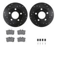 thumbnail image 1 of Dynamic Friction Company Rear Brake Rotors-Drilled and Slotted-Black with 5000 Advanced Brake Pads includes Hardware 8512-74019, 1 of 3