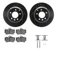 thumbnail image 1 of Dynamic Friction Company Rear Brake Rotors-Drilled and Slotted-Black with 5000 Advanced Brake Pads includes Hardware 8512-74077, 1 of 3