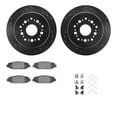 thumbnail image 1 of Dynamic Friction Company Rear Brake Rotors-Drilled and Slotted-Black with 5000 Advanced Brake Pads includes Hardware 8512-75004, 1 of 3