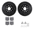 thumbnail image 1 of Dynamic Friction Company Rear Brake Rotors-Drilled and Slotted-Black with 5000 Advanced Brake Pads includes Hardware 8512-75010, 1 of 3