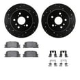 thumbnail image 1 of Dynamic Friction Company Rear Brake Rotors-Drilled and Slotted-Black with 5000 Advanced Brake Pads includes Hardware 8512-76133, 1 of 3