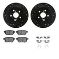 thumbnail image 1 of Dynamic Friction Company Rear Brake Rotors-Drilled and Slotted-Black with 5000 Advanced Brake Pads includes Hardware 8512-76155, 1 of 3