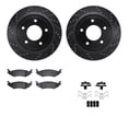 thumbnail image 1 of Dynamic Friction Company Rear Brake Rotors-Drilled and Slotted-Black with 5000 Advanced Brake Pads includes Hardware 8512-99549, 1 of 3