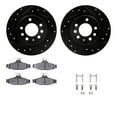 thumbnail image 1 of Dynamic Friction Company Rear Brake Rotors-Drilled and Slotted-Black with 5000 Euro Ceramic Brake Pads includes Hardware 8612-52000, 1 of 3