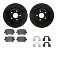 thumbnail image 1 of Dynamic Friction Company Rear Brake Rotors-Drilled and Slotted-Black with 5000 Euro Ceramic Brake Pads includes Hardware 8612-73048, 1 of 3