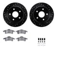 thumbnail image 1 of Dynamic Friction Company Rear Brake Rotors-Drilled and Slotted-Black with Heavy Duty Brake Pads includes Hardware 8212-42097, 1 of 3