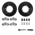 thumbnail image 1 of Dynamic Friction Company Rear Brake Rotors-Drilled and Slotted-Black with Heavy Duty Brake Pads includes Sensor and Hardware 8222-63199, 1 of 3