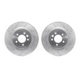 thumbnail image 1 of Dynamic Friction Company Rear Brake Rotors-Drilled and Slotted-Silver 7002-11022, 1 of 3