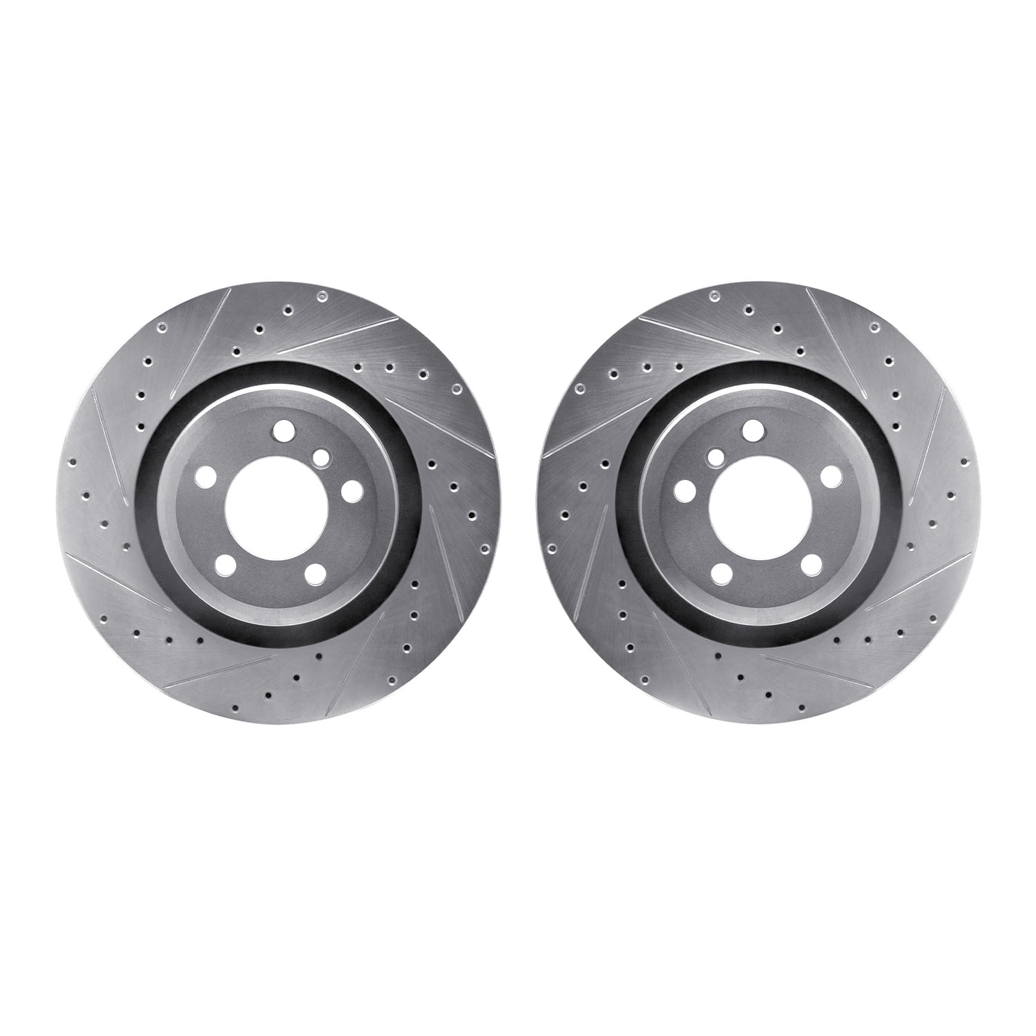 Dynamic Friction Company Rear Brake Rotors-Drilled and Slotted-Silver 7002-31110