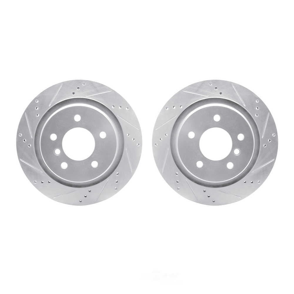 Dynamic Friction Company 7002-31112 DFC Brake Rotors - Drilled & Slotted - Silver