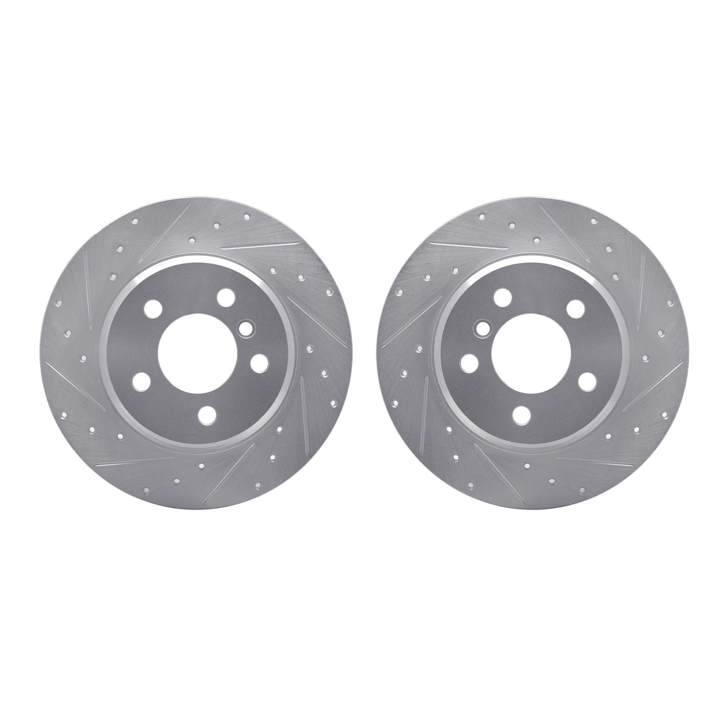 Dynamic Friction Company Rear Brake Rotors-Drilled and Slotted-Silver 7002-31118