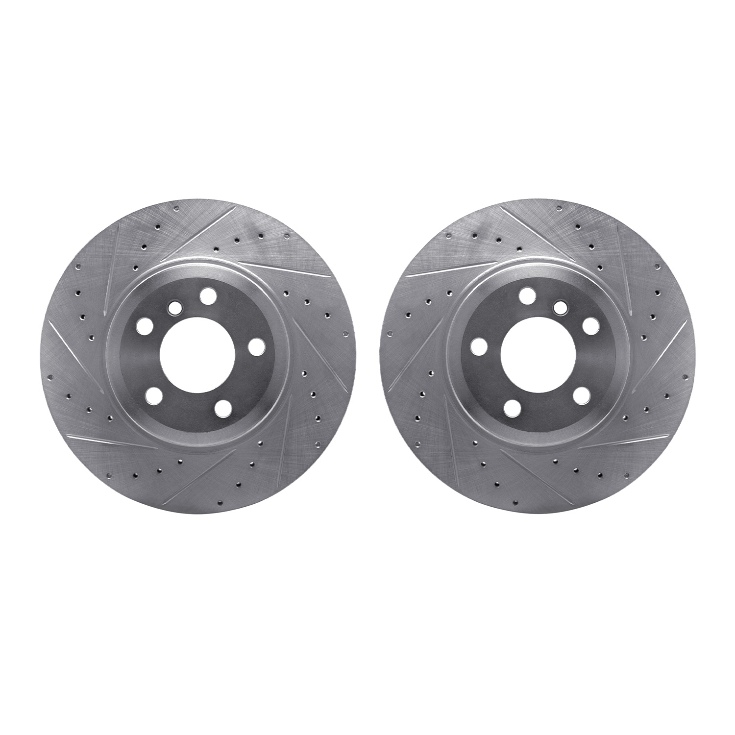 Dynamic Friction Company Rear Brake Rotors-Drilled and Slotted-Silver 7002-31121