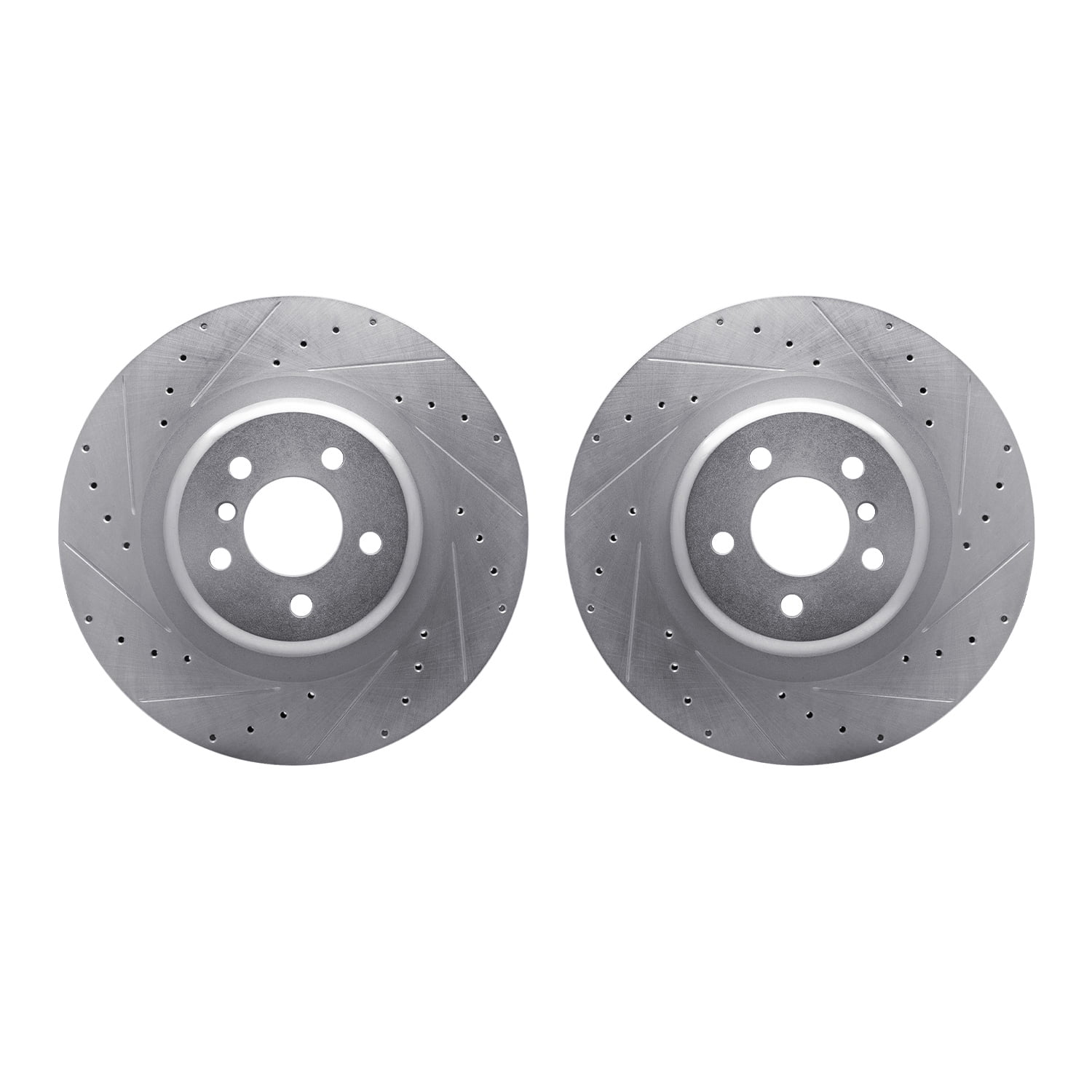 Dynamic Friction Company Rear Brake Rotors-Drilled and Slotted-Silver 7002-31122