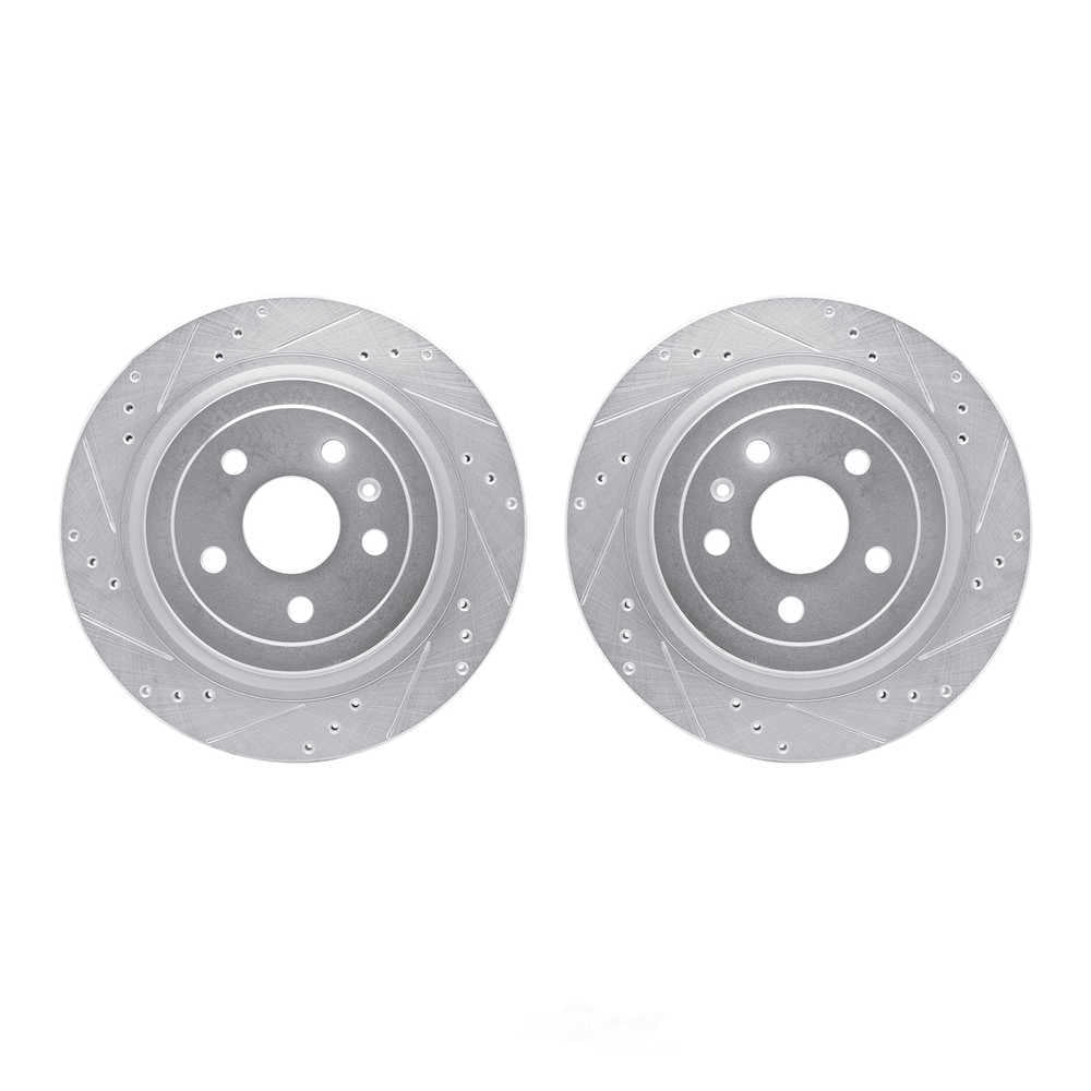 Dynamic Friction Company 7002-46039 DFC Brake Rotors - Drilled & Slotted - Silver
