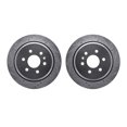 thumbnail image 1 of Dynamic Friction Company Rear Brake Rotors-Drilled and Slotted-Silver 7002-48063, 1 of 3