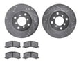 thumbnail image 1 of Dynamic Friction Company Rear Brake Rotors Drilled and Slotted Silver with 5000 Advanced Brake Pads - 7502-03038, 1 of 3