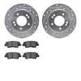 thumbnail image 1 of Dynamic Friction Company Rear Brake Rotors-Drilled and Slotted-Silver with 5000 Advanced Brake Pads 7502-21036, 1 of 3