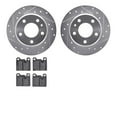 thumbnail image 1 of Dynamic Friction Company Rear Brake Rotors-Drilled and Slotted-Silver with 5000 Advanced Brake Pads 7502-31182, 1 of 3