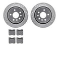 thumbnail image 1 of Dynamic Friction Company Rear Brake Rotors-Drilled and Slotted-Silver with 5000 Advanced Brake Pads 7502-46002, 1 of 3