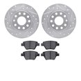 thumbnail image 1 of Dynamic Friction Company Rear Brake Rotors-Drilled and Slotted-Silver with 5000 Advanced Brake Pads 7502-74060, 1 of 3