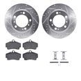 thumbnail image 1 of Dynamic Friction Company Rear Brake Rotors-Drilled and Slotted-Silver with 5000 Advanced Brake Pads includes Hardware 7512-02008, 1 of 3