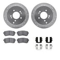 thumbnail image 1 of Dynamic Friction Company Rear Brake Rotors-Drilled and Slotted-Silver with 5000 Advanced Brake Pads includes Hardware 7512-03039, 1 of 3