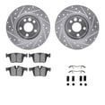 thumbnail image 1 of Dynamic Friction Company Rear Brake Rotors-Drilled and Slotted-Silver with 5000 Advanced Brake Pads includes Hardware 7512-11028, 1 of 3