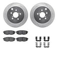 thumbnail image 1 of Dynamic Friction Company Rear Brake Rotors-Drilled and Slotted-Silver with 5000 Advanced Brake Pads includes Hardware 7512-13045, 1 of 3