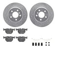 thumbnail image 1 of Dynamic Friction Company Rear Brake Rotors-Drilled and Slotted-Silver with 5000 Advanced Brake Pads includes Hardware 7512-31052, 1 of 3
