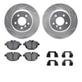 thumbnail image 1 of Dynamic Friction Company Rear Brake Rotors-Drilled and Slotted-Silver with 5000 Advanced Brake Pads includes Hardware 7512-31110, 1 of 3
