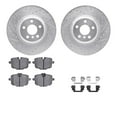 thumbnail image 1 of Dynamic Friction Company Rear Brake Rotors-Drilled and Slotted-Silver with 5000 Advanced Brake Pads includes Hardware 7512-31120, 1 of 3