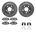 thumbnail image 1 of Dynamic Friction Company Rear Brake Rotors-Drilled and Slotted-Silver with 5000 Advanced Brake Pads includes Hardware 7512-32015, 1 of 3