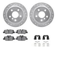 thumbnail image 1 of Dynamic Friction Company Rear Brake Rotors-Drilled and Slotted-Silver with 5000 Advanced Brake Pads includes Hardware 7512-32016, 1 of 3