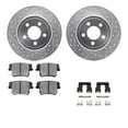thumbnail image 1 of Dynamic Friction Company Rear Brake Rotors-Drilled and Slotted-Silver with 5000 Advanced Brake Pads includes Hardware 7512-39006, 1 of 3
