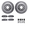 thumbnail image 1 of Dynamic Friction Company Rear Brake Rotors-Drilled and Slotted-Silver with 5000 Advanced Brake Pads includes Hardware 7512-42064, 1 of 3